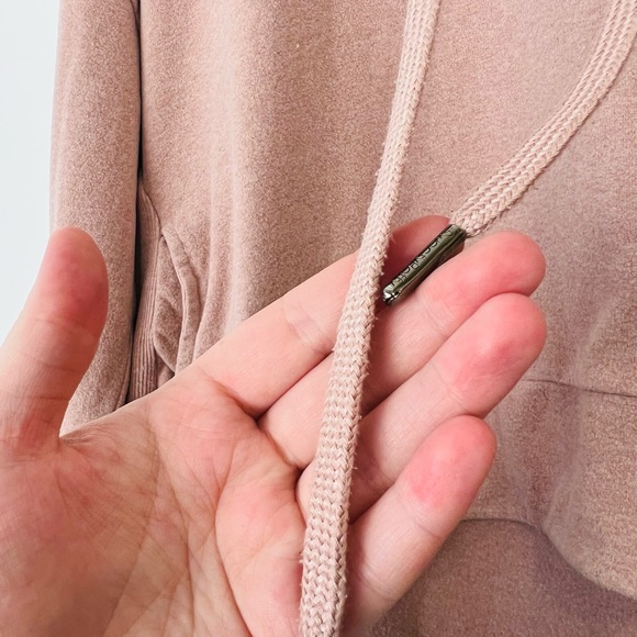 Sweaty Betty Pink Oversized High Neck Logo Dip Hem Yoga Gym Hoodie UK M - Picture 4 of 12